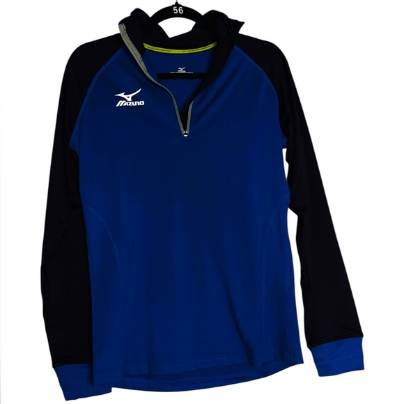 Mizuno Women's Elite 9 Prime 1/2 Zip Volleyball Jacket Small NWT blue black - Picture 6 of 10